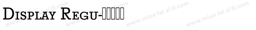 Display Regu字体转换